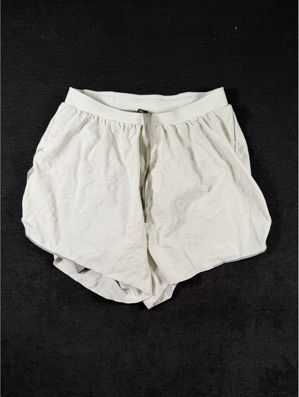 Lululemon Men's White Athletic Running Shorts Size Medium
